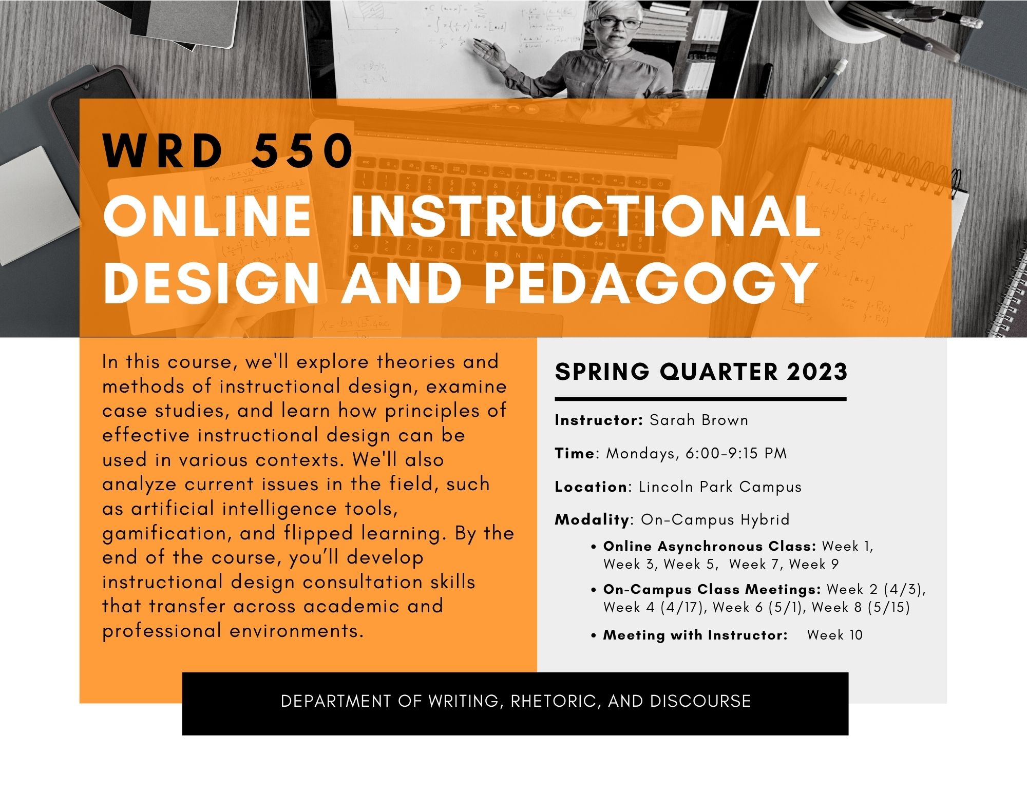 WRD 550: Online Instructional Design and Pedagogy